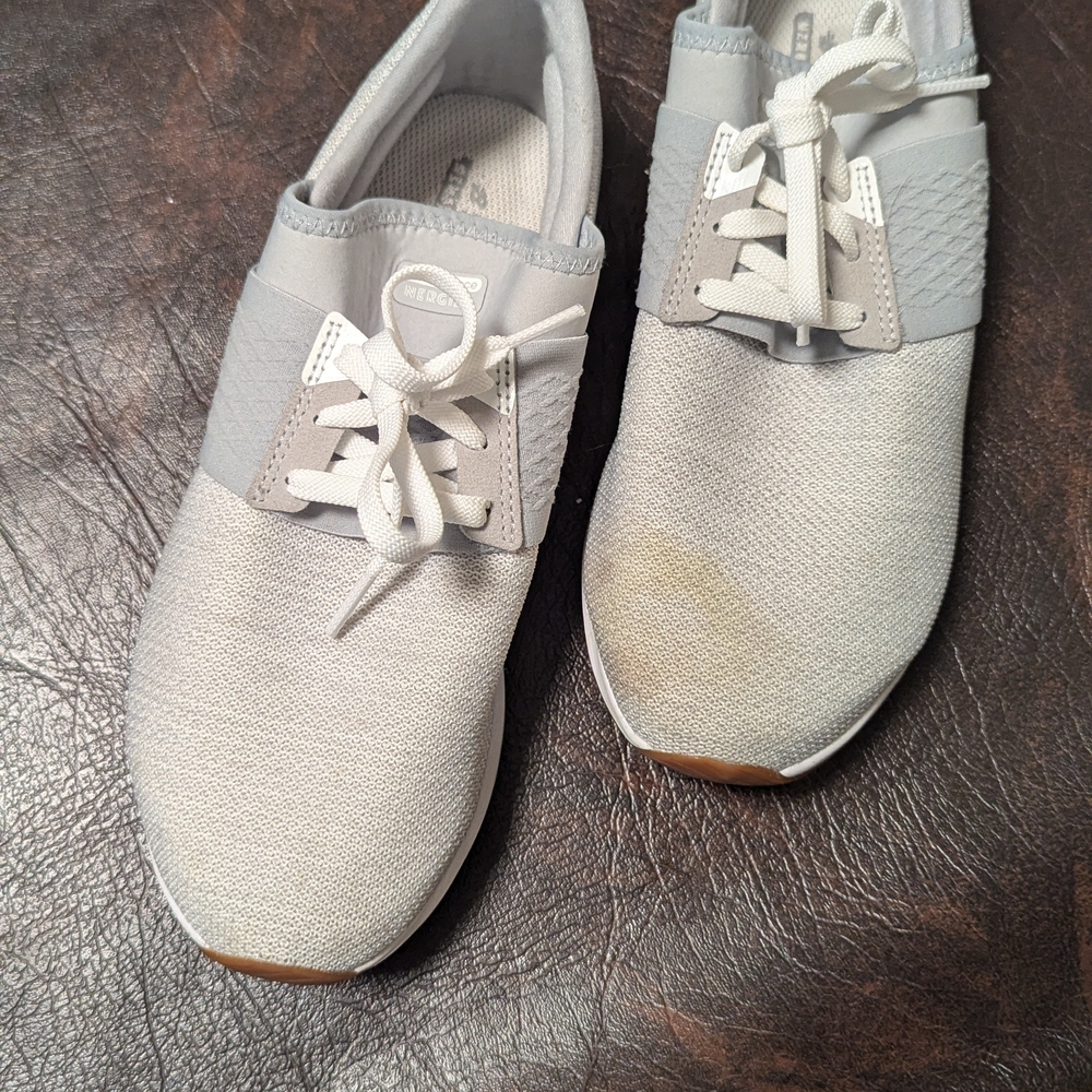 Women's Gray and White Athletic Shoes